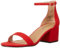 Amazon Essentials Sandale à Talons et Double Bride Femme, Rouge Coquelicot Vif, 38 EU Large