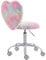 chairus Faux Fur Study Desk Chair for Teenagers Height Adjustable Swivel Computer Chair Armless with Heart-shaped Backrest (Colorful)