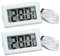 2 Minitermómetros Digitales para Interior/exterior con Sonda, Monitor Electrónico de Temperatura, Termómetro para Congelador, para Pecera, Refrigerador, Incubadora, Etc.(Blanco * 2)