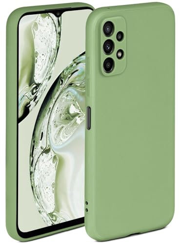 ONEFLOW Coque de protection souple pour Samsung Galaxy A23 5G - En silicone avec protection de l'appareil photo - Protection accrue pour l'écran - Vert