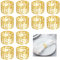 UptVin 12 Pièces Ronds de Serviette, Boucle de Serviette Dorée Porte-Serviettes Anneaux Design Creux pour la Fête de Mariage Anniversaire Anniversaire Dîner Décoration de Table