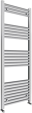 lauenberg 500x1400mm Towel Warmer Flat, Wall Mounted Chrome Plated Steel Bathroom Towel Rail Radiator, Suitable for Central Heating, Electric and Dual Fuel