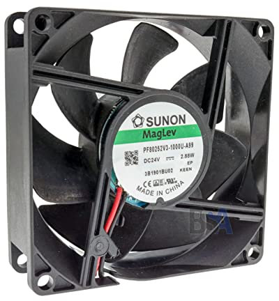 Ventilador 80 mm 24 V DC 80 x 25 mm SUNON PF80252V3-1000U-A99 Vapo Bearing 0,12 A 2,88 W 2 cables axial