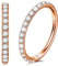 Nasenpiercing Ring 316L Chirurgenstahl, Septum Piercing Nasenring Rosegold 18g 8mm, Conch Piercing Ring Gold Daith Piercing Ohr Nostril Piercing Ring, Helix Piercings Gold mit Zirkonia Körperschmuck