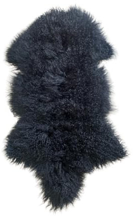 MAISON THURET | Lammfell aus Tibet 100% Narutelle | 90 x 50 cm | Luxus und Weichheit für authentische Inneneinrichtung | Naturteppich und eleganter Teppich | Echtes Leder