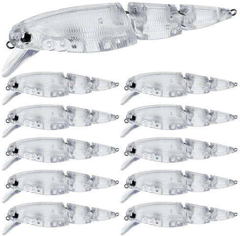 Ghanneey Angelköder, unlackiert, Rohlinge, Crankbaits, Angelköder, blanko, harte Köder, Bastelset für Salzwasser, Süßwasser
