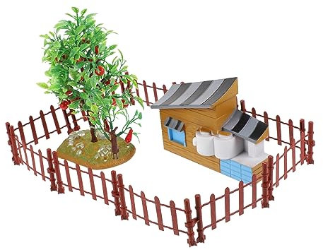 Lurrose 13St Simulierter Hauszaun Kinderspielzeug Spielzeug für Kinder Garten bausatz Bauernhofzubehör Spielzeug Spielzeuge Modelle Verzierung der Hausszene Miniatur-