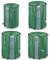 SUBTLETY Regenwassertonne Faltbare Regentonne 200L Wasserspeicher Regenwasserfass PVC Wassertank 50 Gallonen Regenwassertank mit Ablassventil Wasserspeicher zum Sammeln von Regenwasser (Grün, Skala)