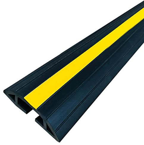 Bodenkabel-Abdeckung, werkseitig, langlebig, trittsicher, Weich-PVC-Bodenkabel-Management, einfach zu schneiden/installieren, versteckte Kabelabdeckung für Boden, Kabelhohlraum – 3,5 x 0,8 cm/1,4 x