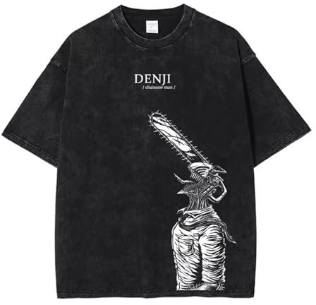 Anime Chainsaw Man T-Shirt Unisex Anime Printed Loose Casual Short Sleeve Retro Trend Tops Summer Round Neck T-Shirt Makima,Denji T-Shirt...