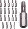SKIR'CO Lot de 20 embouts de tournevis Torx T20 - Embouts de tournevis Torx - Embouts de tournevis étoile - Tige hexagonale