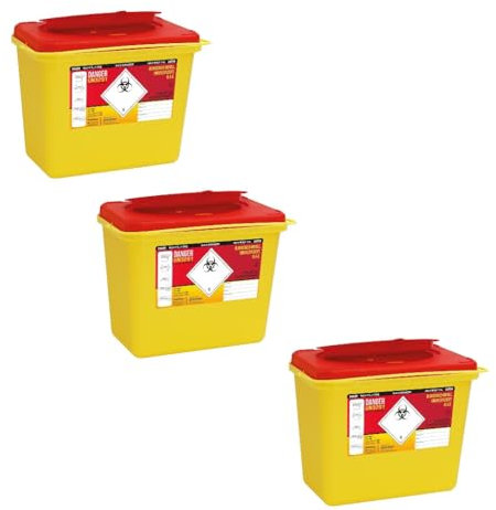 Kanülenabwurfbehälter -3 Stück- Kanülenabwurfbehälter Safe-Box 6,0 Ltr. 193525 Carmesin® Bundle