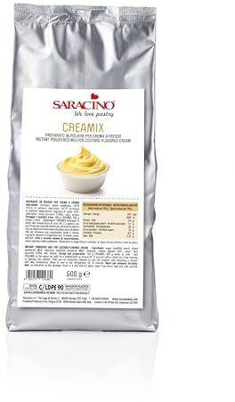 Saracino We Love Pastry - Creamix da 500 g. - Preparato in polvere per la realizzazione di crema a freddo al gusto di Crema Pasticcera