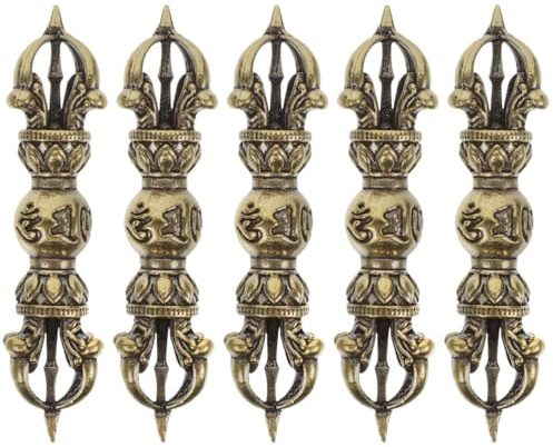 Cabilock 5St Vajra-Stößel Dekoration Sammlerstücke heim Vajra-Dorje-Statue Desktop schreibtischdeko Retro Styles bastelset basteln Buddhismus Vajra Stößel dekoratives Stößelhandwerk Messing