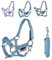 RL24 - Hobby Horse Halfter mit Strick – Steckenpferd Spielzeughalfter – Strick mit Karabinerhaken – Hobby Horse Zubehör – Spielzeug Pferdehalfter in Hellblau
