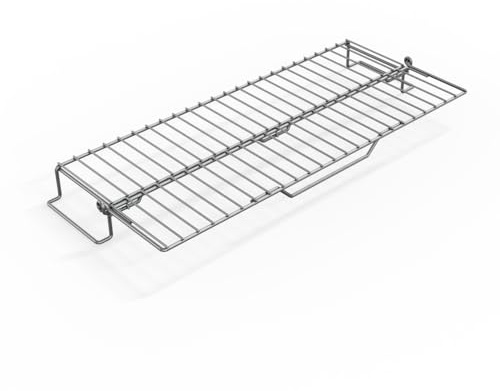 Ninja FlexFlame Grille Extensible pour rôtir et fumée, Plus d'espace de Cuisson indirect, Acier Inoxydable Durable, Peut Supporter jusqu'à 6,8 kg, Compatible avec la série PG300, XSKFLDINDRCTRK