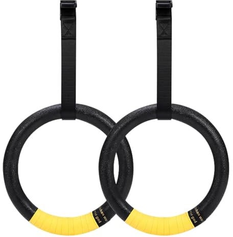 Noxtioanip Set of 2 Turnringe 28 mm, Gymnastikringe mit Verstellbaren Buckles Straps 4m, Ringe Calisthenics für Suspension-Training, Calisthenics Ringe rutschfest für zu Hause und im Freien