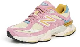 New Balance Baskets 9060 pour homme, Daim rose/bleu/jaune, 6