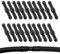 WUSJCOF 20 raccords de tuyau de lave-auto, adaptateur universel de tuyau de pulvérisation de type I à 2 voies (4 mm) (noir).