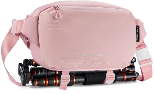 K&F CONCEPT Kamera-Rucksack, Schultertasche, quadratische Tasche, Taschen für Fotografen, Kamera-Rechteck-Hülle, kompatibel mit Canon/Nikon/Sony/DJI Mavic Drohnen-Rucksack, Rosa
