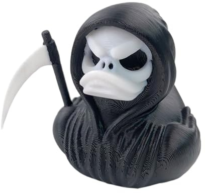 Zahoken Halloween-Ente – 3D-Druck, gruselige Halloween-Enten-Figur, kompakte, realistische Figur, Dekoration für Weihnachtsgeschenke, Pool, Kindergeburtstag, Party, Dusche, Badewanne, Kostüm, Urlaub