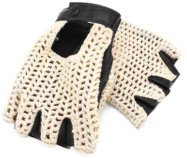 Zerimar Guantes de Piel de Punto Corto para Hombre | Accesorio Elegante de Cuero | Guantes Cortos Masculinos | Estilo Conductor en Piel Autentica