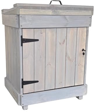 Paketbox aus FSC-Holz, Wasserdicht und abschließbar – Sicherer Paketbriefkasten – Briefkasten mit Paketfach Ideal für Haus, Terrasse und Garten 53 x 68 x 83 cm
