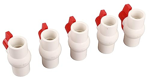 HELEVIA Wasserversorgungs-PVC-Kugelhahn, T-Griffschalter für Schwimmbäder, Chemikalienbeständig, Manuelle Ein- und Ausschaltsteuerung (25mm)