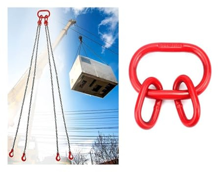 1Pcs Red Oblong Master Link, Hoist Ring For Lifting And Rigging(4.7 T)