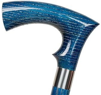 Dr. Watson Classic Duke Walking Stick – Handcrafted Ash Wood Cane with Polished Stainless Steel Collar