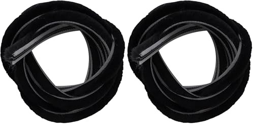 MICEL - 92608 - Burlete para Mosquitera, Fácil Montaje y Adaptabilidad, Recortable, de Polipropileno Resistente, Acabado Negro, Incluye 3 metros (Paquete de 2)