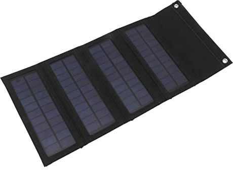 Bewinner Chargeur de Panneau Solaire Pliable 40 W, Panneau Solaire Monocristallin 4 Fois avec Port USB pour Camping en Plein Air, Randonnée, Chargement de Banque d'alimentation d'urgence (Black)