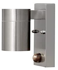 Gnosjö Konstsmide Außenwandleuchte Modena Edelstahl mit Bewegungsmelder, Höhe 14cm