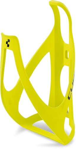 Cube Bottle Cage HPP - Matt Neon Yellow/Bicycle Cycling Cycle Biking Bike Riding Ride Mountain MTB Roadie Road Universal Bottle Bidon Vessel Flask Holder Mount Lightweight Plastic Accessories