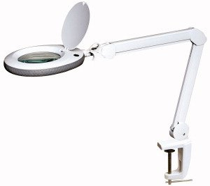 Tischleuchte LED mit Lupe 5 Dioptrien