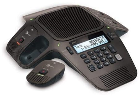 AT&T SB3014 DECT 6.0 Conference Phone with Four Wireless Mics, Black