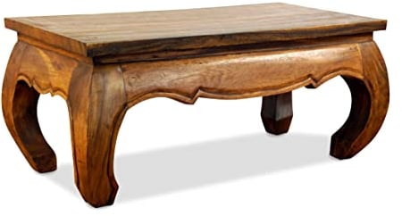 livasia Opiumtisch aus Massivholz – 80x40x35cm – Handgeschnitzter Beistelltisch Holz aus Thailand, Nachhaltig, Robust und Elegant, Ideal als Couchtisch für Wohn- und Esszimmer