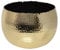 Ivyline Round Hammered Planter Bowl in Gold / Black - UV Stable & Waterproof Premium Quality Indoor Iron Decorative Flower Plant Pot - H21cm x D30cm