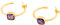 Creolen mit Amethyst - 18 K vergoldet mit Naturstein Amethyst