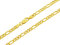 Kauf-mich-weg Figarokette 925 Sterling Silber vergoldet 3,5mm breit Länge wählbar 45 50 55 60 cm Silberkette Halskette Gold Kette Damen (45)