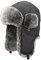 Insun Unisex Fliegermütze Winter Mütze Warme Pilotenmütze mit Kunstfell Trappermütze Wintermütze Schwarz 1 L Hut Umfang 59cm