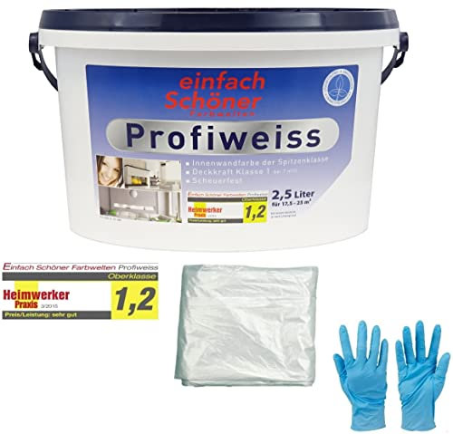 Bindulin Einfach Schöner Profiweiß Innenwandfarbe Dispersionsfarbe 2,5 Liter Matt Acryl