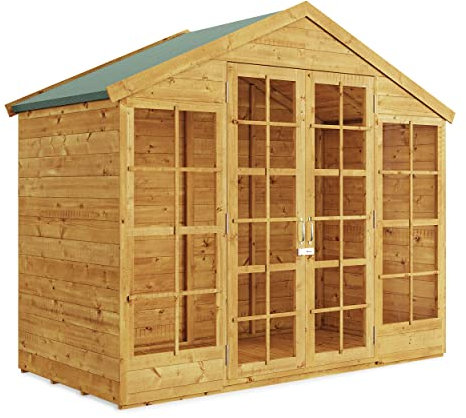 BillyOh Summerhouse Log Cabin 4 x 8 Wooden Garden Storage Shed Summer House Harper Apex Summerhouses (4x8)