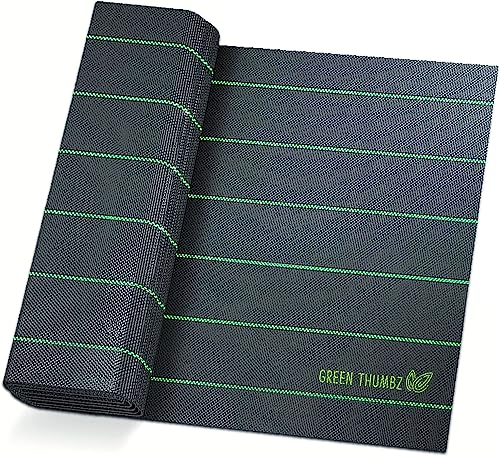 Green Thumbz Toile de Paillage - 1m x 25m (100 g/m²) Géotextile Bache Anti Mauvaise Herbe pour Jardin et Potager - Toiles de Paillage pour Aménagement Paysager, Couvre-Sol & Parterres de Fleurs