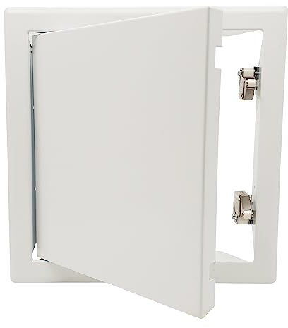 Revisionsklappe 20x20cm mit Schnappverschluss PREMIUM I Revisionstür 200x200mm push to open Stahl weiß beschichtet