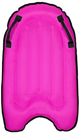 LSGGTIM Planche de Surf Gonflable, Bodyboard Gonflable Planche de Surf Gonflable LéGèRe et Portable avec PoignéEs,Planche de Surf pour Enfant e Adulte,pour samuser en été dans leau(Rose)