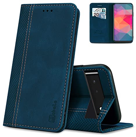 AKABEILA Hülle für Google Pixel 6 Handyhülle Leder Flip Case Ständer PU Brieftasche Schutzhülle Klapphülle Tasche Case mit [Kartenfach] [Standfunktion] [Magnetisch]