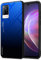 cadorabo Housse Compatible avec Vivo V21 4G / 5G en Bleu - Noir - Coque de Protection Bicolore en Silicone TPU et Dos en Verre trempé