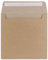 150 Quadratische Brief-Umschläge Kraftpapier (Muskat Braun) - 15,5 x 15,5 cm - 100 g/m² Haftklebung stabile Kuverts ohne Fenster - von Ihrem Glüxx-Agent