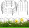 Clôture de jardin décorative d'extérieur - 61 cm x 3 m - Revêtement en métal antirouille - Bordure en fil de fer forgé pliable pour terrasse, parterres de fleurs, clôture pour animaux